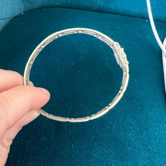 Greek key sterling silver bracelet - Picture 2 of 3